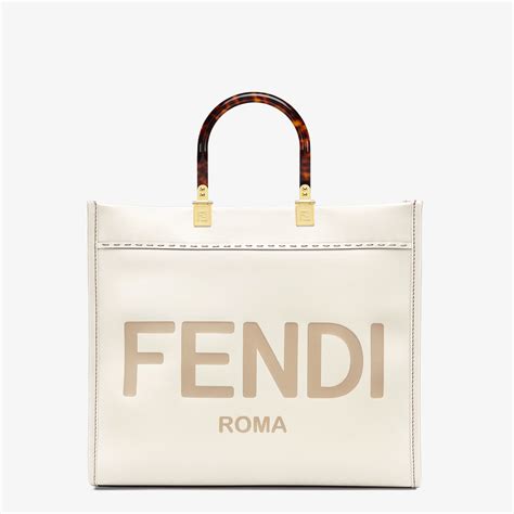 white fendi purse|fendi shopper white.